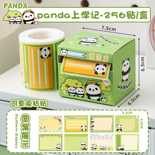 [256 STICKERS] Panda Green Theme Sticker Roll - DISCOUNTED