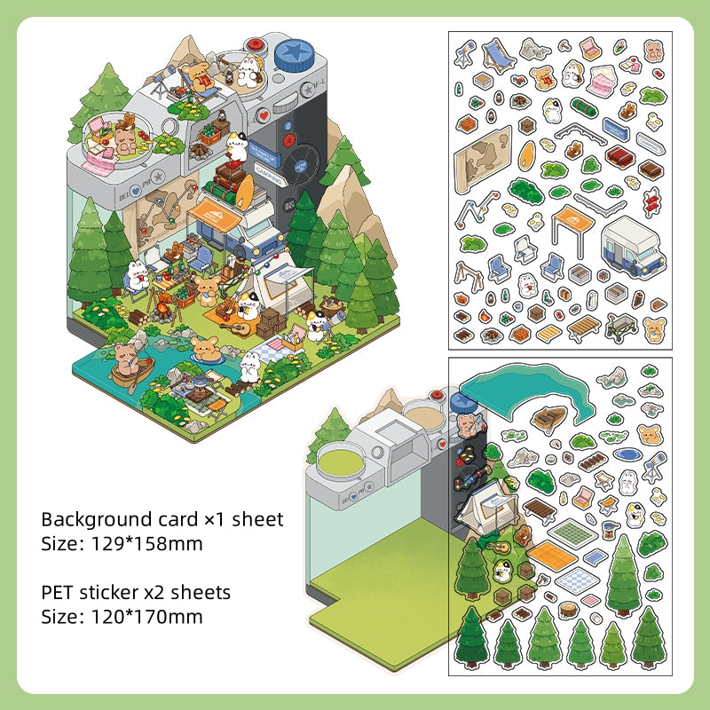 [1 SET] Cute Sticker Scene