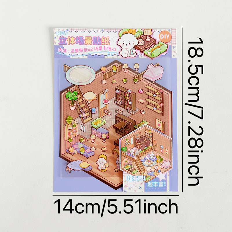 [1 SET] Cute Sticker Scene