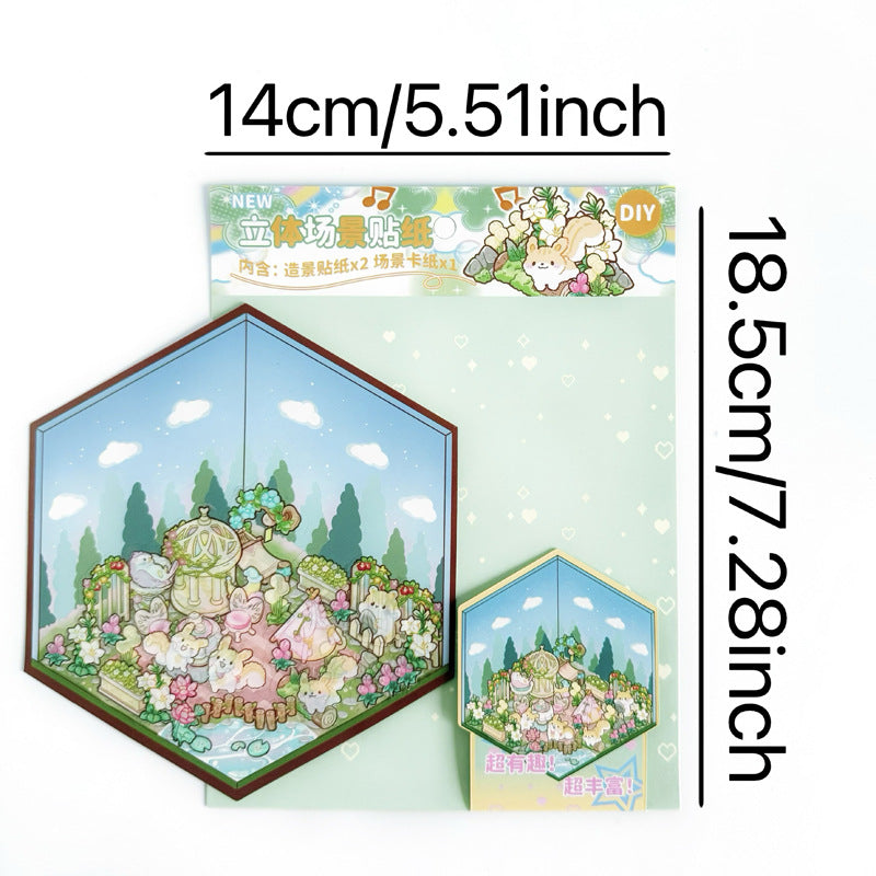 [1 SET] Cute Sticker Scene