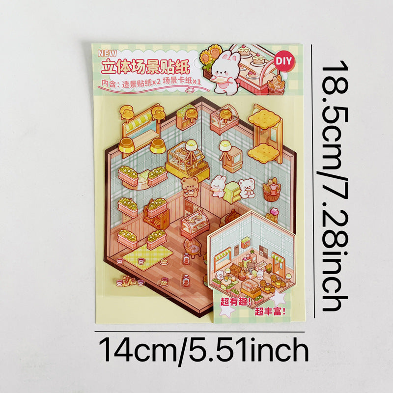 [1 SET] Cute Sticker Scene