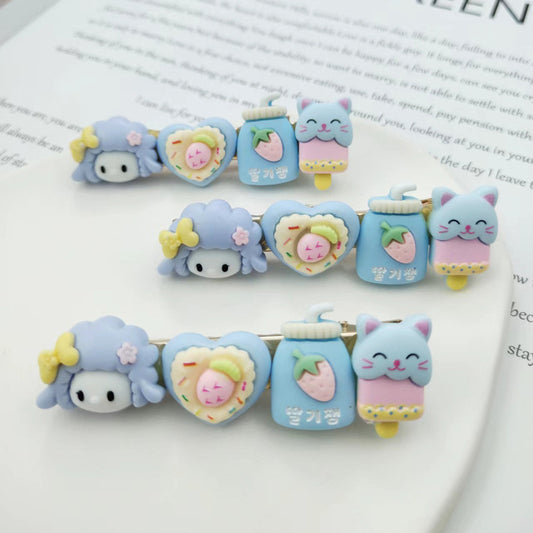 [1 PIECE] Cute Animal and Food Resin Hair Clip