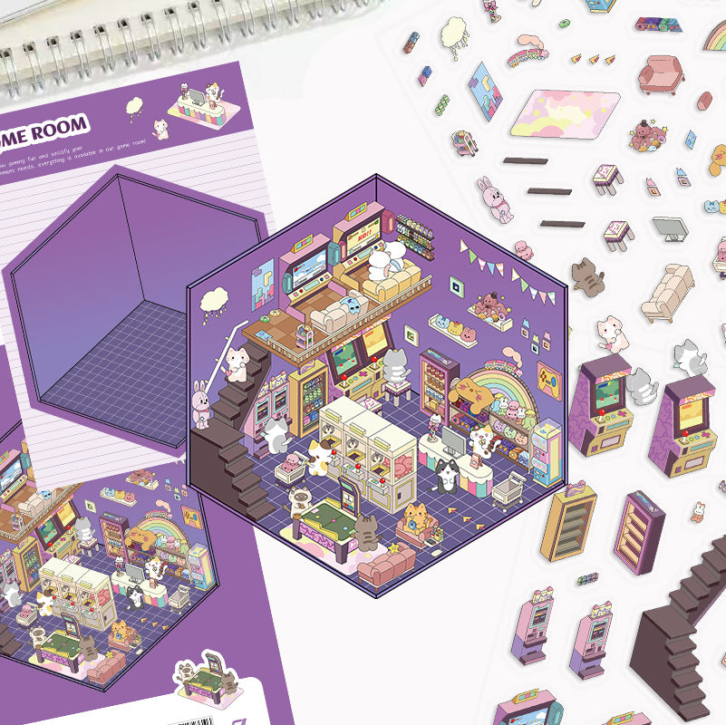 [1 SET] Cute Sticker Scene