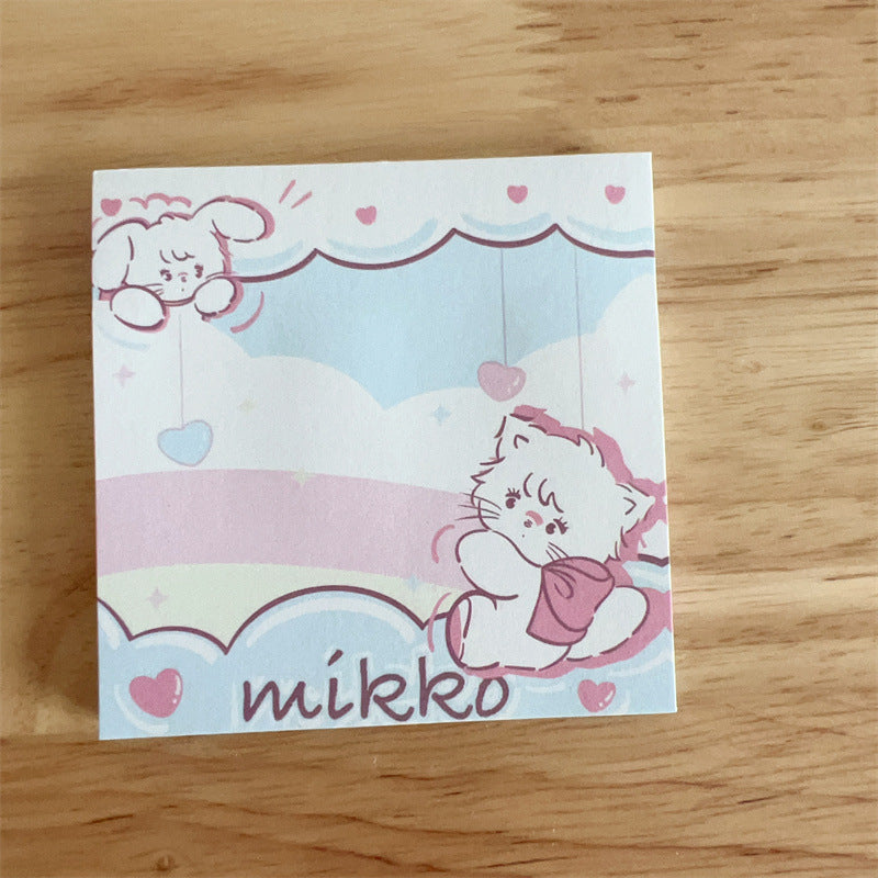 [1 PIECE] Cute Kitten and Friends Sticky Notepad