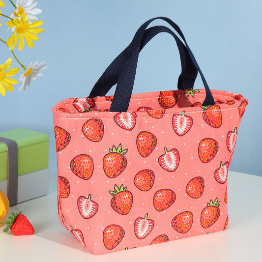 [1 PIECE] Cute Strawberry Insulated Tote Bag