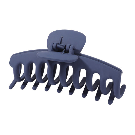 [1 PIECE] Matte Finish Acrylic Hair Claw - Navy Blue