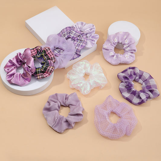 [5 PIECE SCOOP] Purple Set of Scrunchies