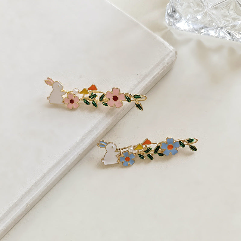 [1 PIECE] Cute Bunny and Flowers Hair Clip