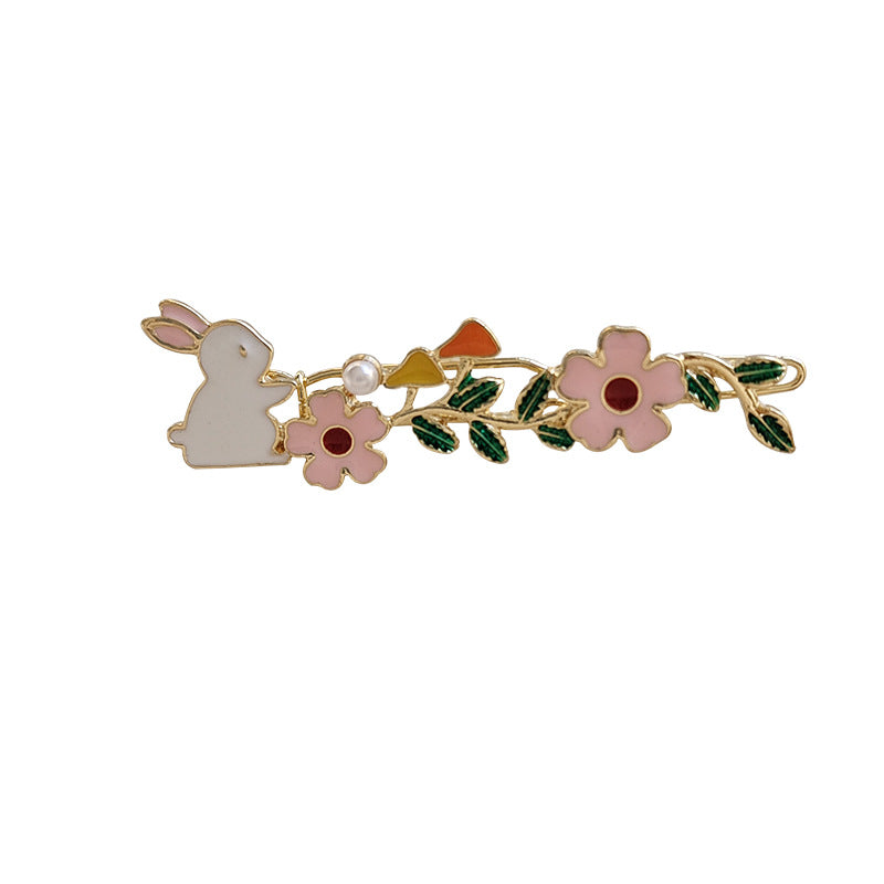 [1 PIECE] Cute Bunny and Flowers Hair Clip