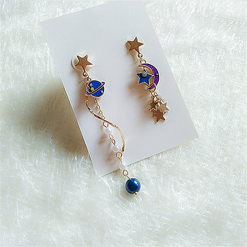 [1 PAIR] Fantasy Night Sky Asymmetrical Earrings