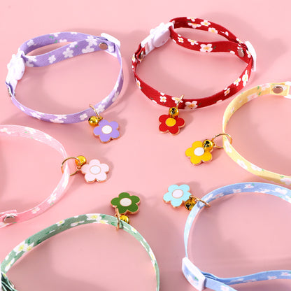 [1 PIECE] Cute Cotton Polyester Flower Pet Collar