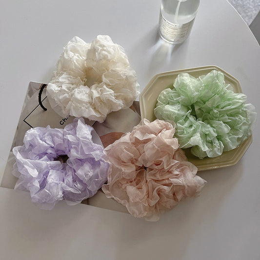 [1 PIECE] Frilly Gauzy Large Scrunchie