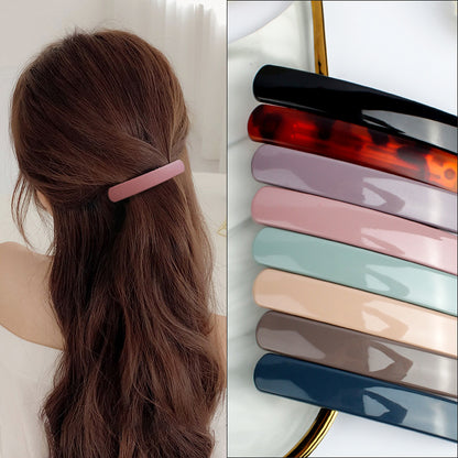 [1 PIECE] Shiny Finish Simple Hair Clip