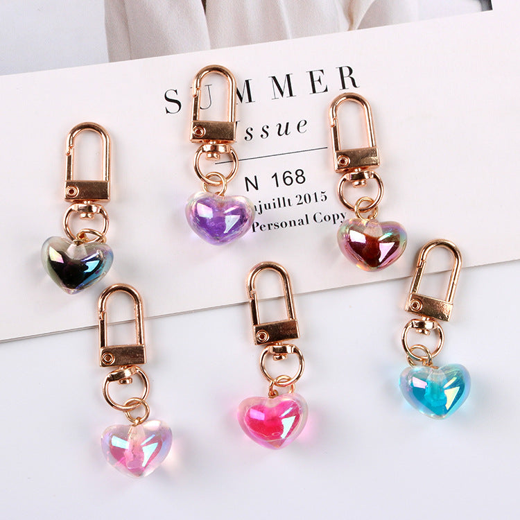 [1 PIECE] Colored Resin Heart Keychain/Bag Pendant