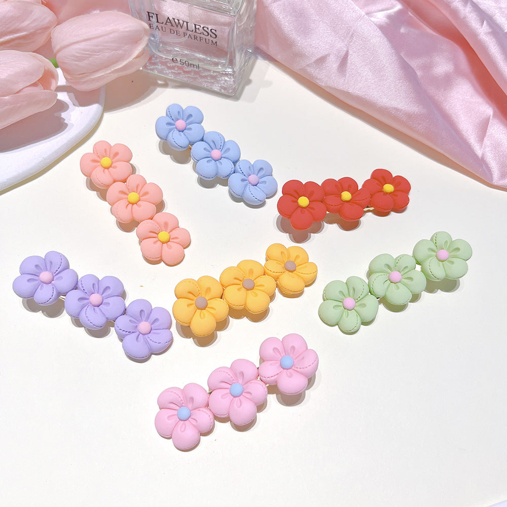 [2 PIECES] Colorful Resin Flower Hair Clips