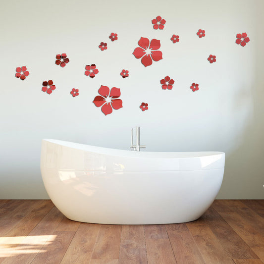 [1 SET] Flower Acrylic Wall Stickers