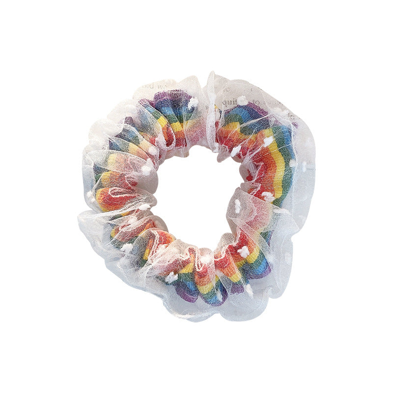 [1 PIECE] Rainbow Mesh Skinny Scrunchie