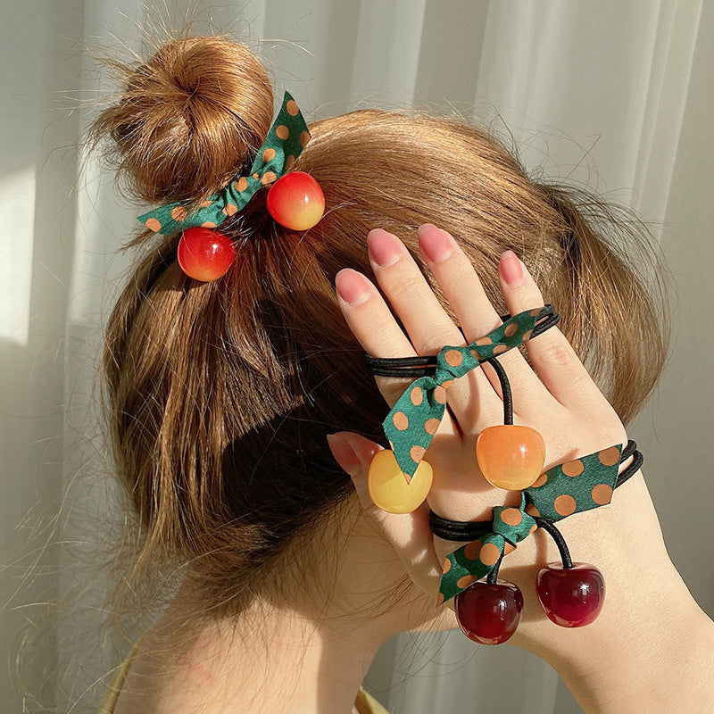 [1 PIECE] Cute Double Cherry Hair Tie – Allie Reese Cute Things
