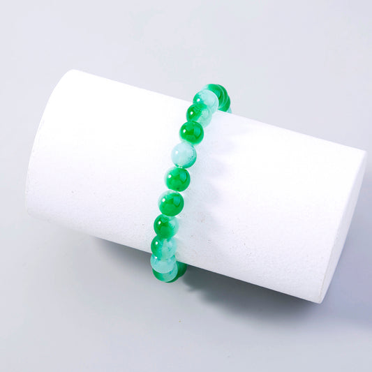 [1 PIECE] Shades of Green Glass Bead Bracelet