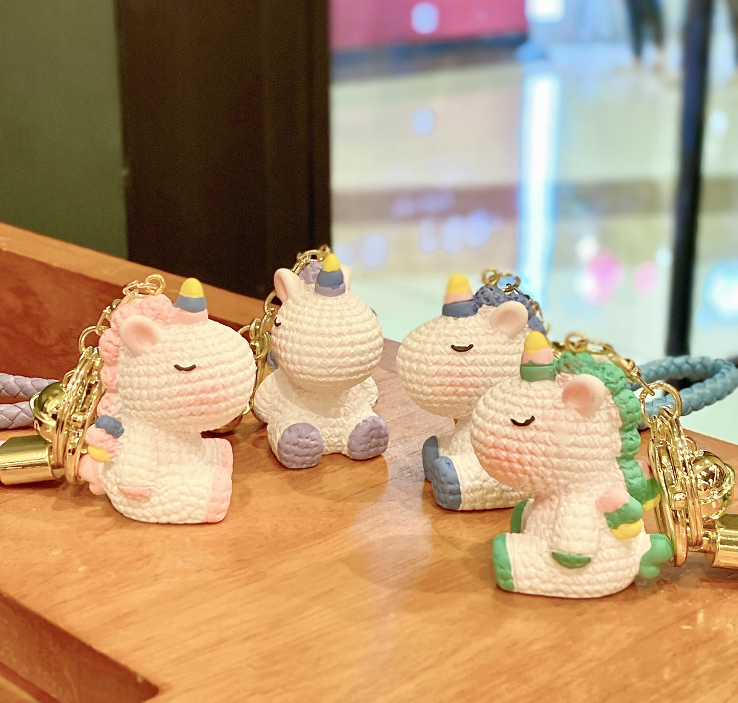 [1 PIECE] Cute Sitting Pegasus Keychain with Bell and Strap