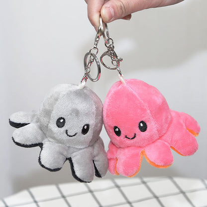 [1 PIECE] Reversible Octopus Plush Keychain