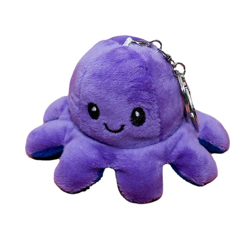 [1 PIECE] Reversible Octopus Plush Keychain