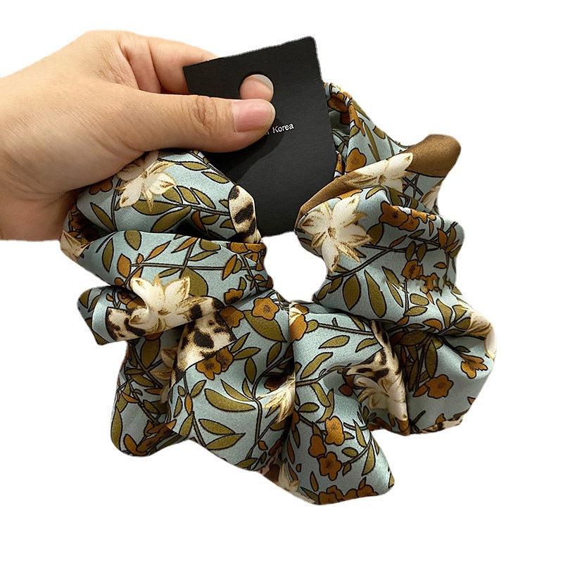 [1 PIECE] Extra Large Hearts and Plants Silky Scrunchie