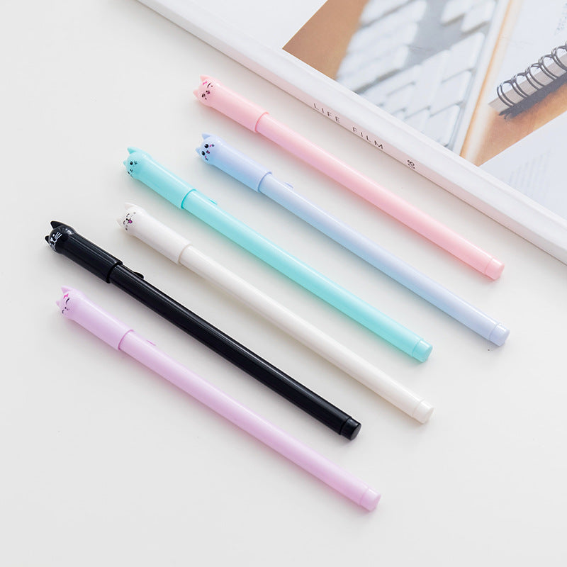 [1 PIECE] Cute Cat-with-Tail Capped Gel Pen - 0.5mm