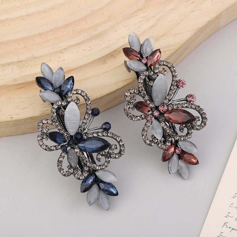 [1 PIECE] Elegant Rhinestone Butterfly Hair Clip – Allie Reese Cute Things