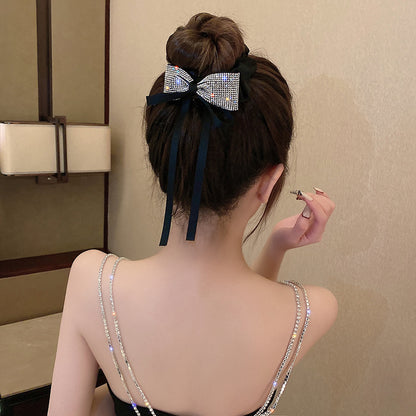 [1 PIECE] Rhinestone Bow Hair Tie