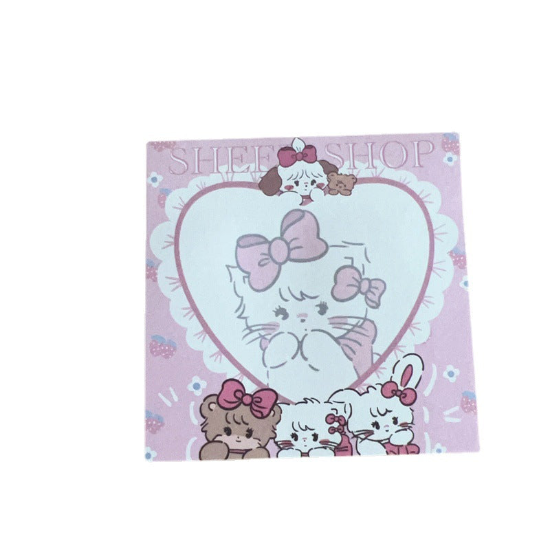 [1 PIECE] Cute Kitten and Friends Sticky Notepad