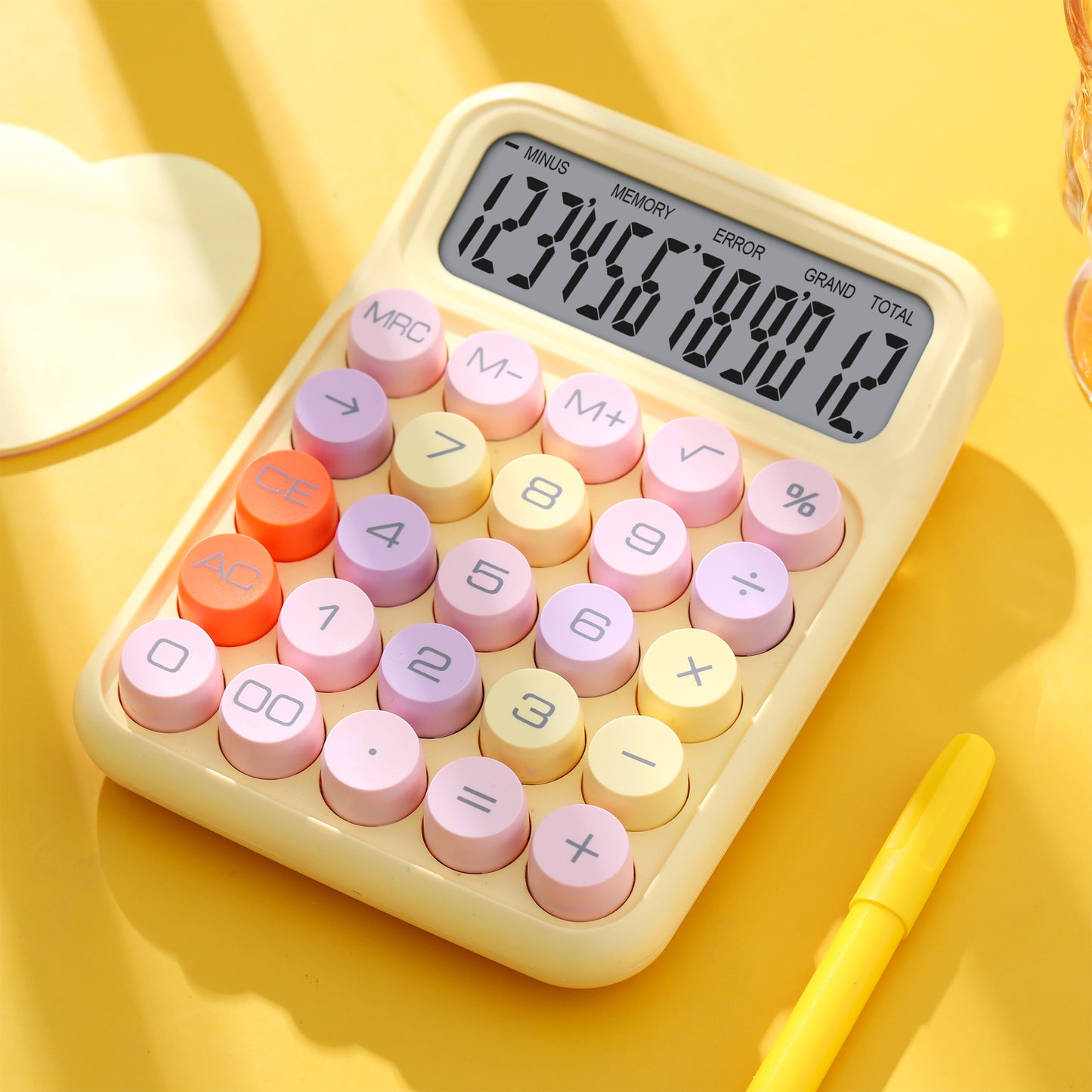 [1 PIECE] Colorful Big Key Desktop Calculator