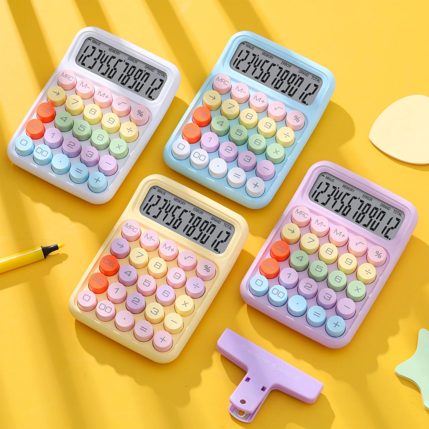 [1 PIECE] Colorful Big Key Desktop Calculator