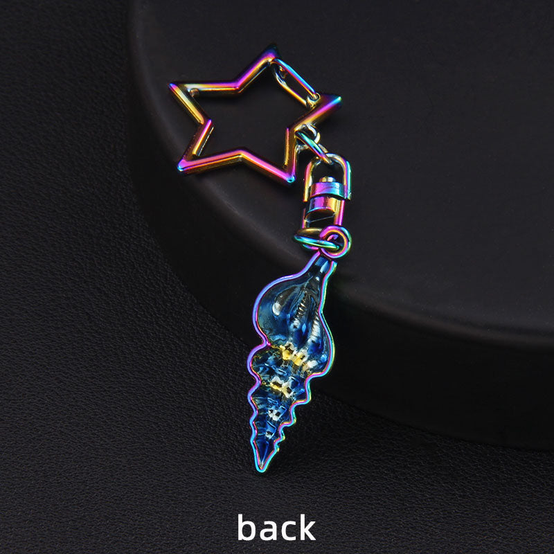 [1 PIECE] Oil Slick Rainbow Finish Keychains