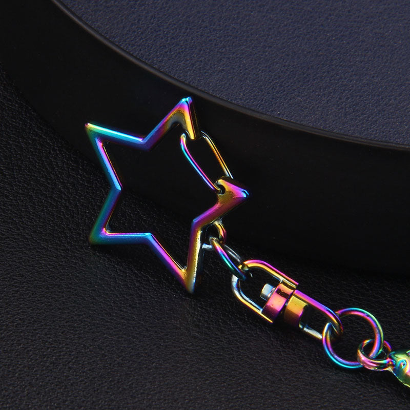 [1 PIECE] Oil Slick Rainbow Finish Keychains