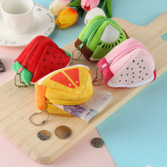 [1 PIECE] Velvety Soft Padded Fruit Coin Purse