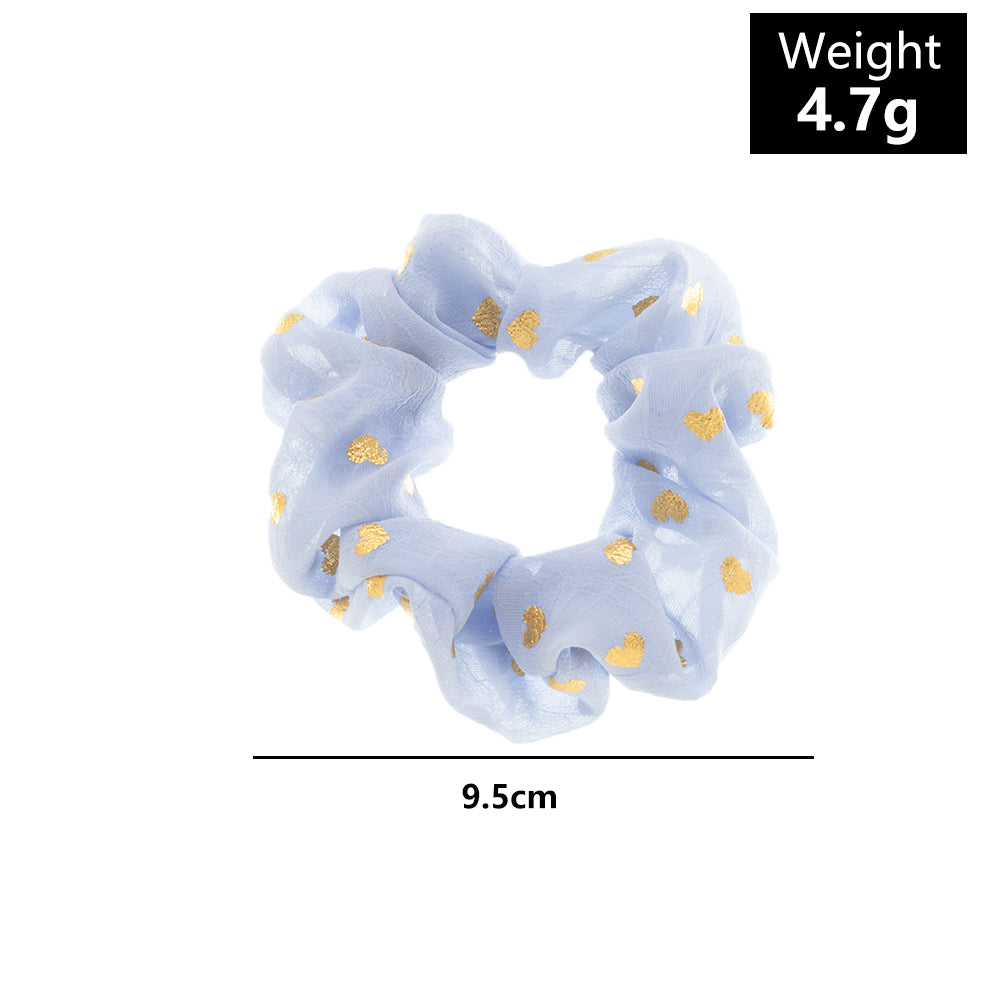 [1 PIECE] Gold Hearts Scrunchie