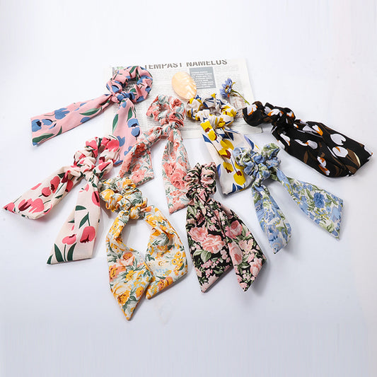 [1 PIECE] Double-Layer Floral Knotted Hair Tie