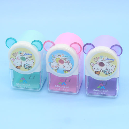 [1 PIECE] Cute Bunny Pencil Hand-Crank Pencil Sharpener