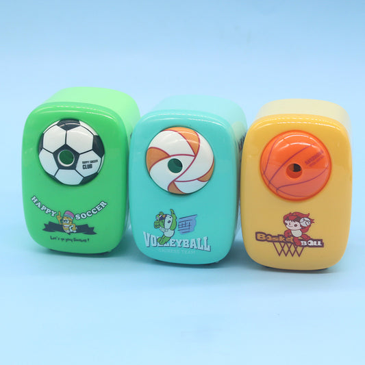 [1 PIECE] Sports Themed Hand-Crank Pencil Sharpener