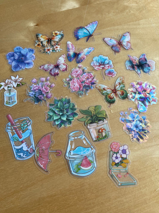[5 PIECES] Semi-Transparent Sticker Surprise Set