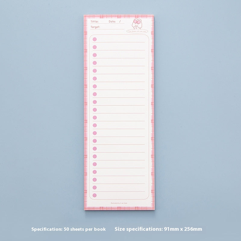 [1 PIECE] Long Checklist Notepad (50 sheets)