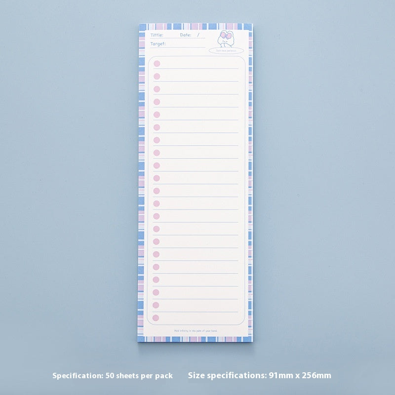 [1 PIECE] Long Checklist Notepad (50 sheets)