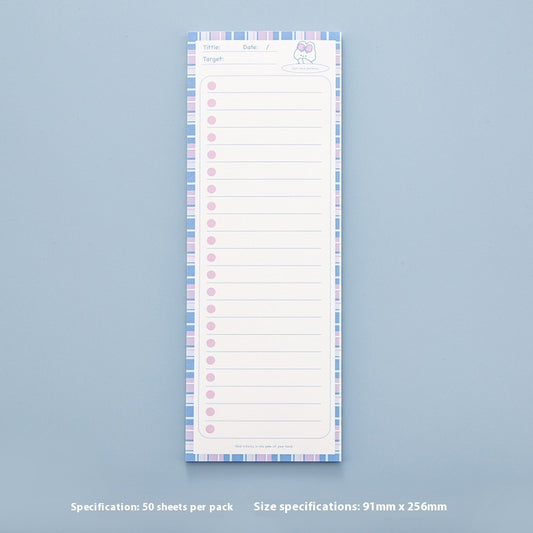 [1 PIECE] Long Checklist Notepad (50 sheets)