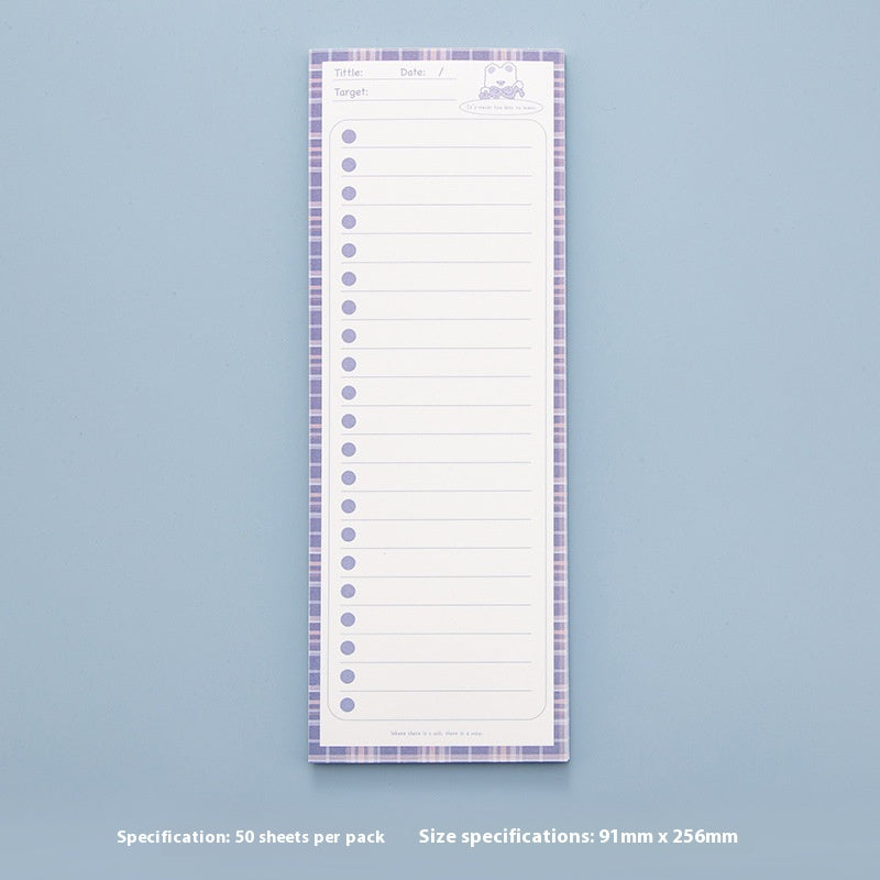 [1 PIECE] Long Checklist Notepad (50 sheets)