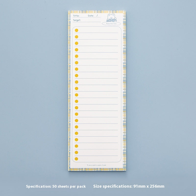 [1 PIECE] Long Checklist Notepad (50 sheets)