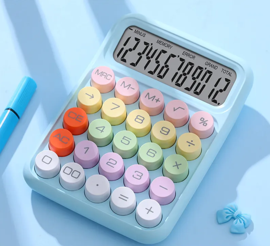 [1 PIECE] Colorful Big Key Desktop Calculator