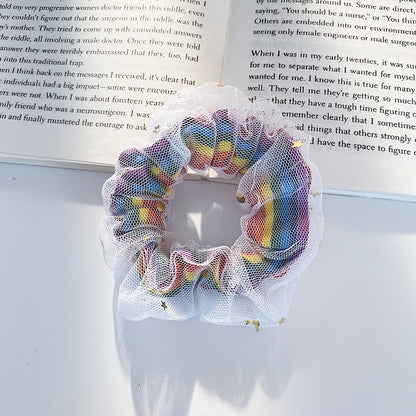 [1 PIECE] Rainbow Mesh Skinny Scrunchie