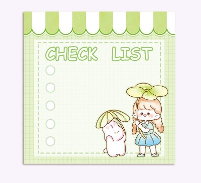 [1 PIECE] Cute Kids Sticky Notepad - 80 Sheets