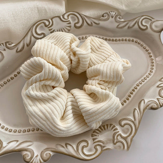 [1 PIECE] Cream Corduroy Scrunchie
